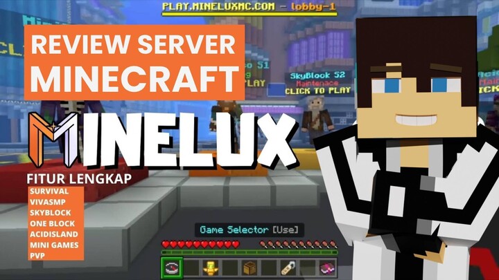 SERVER MCPE  1.20 INDONESIA RINGAN BANGET PLAYER RAME - REVIEW SERVER MINELUX NE