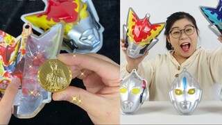 奥特曼面具里藏着金币？小唯挑战面具寻宝，能开出黄金诺亚硬币吗