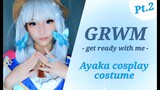 GRWM // ayaka cosplay costume PT.2 // #VELOZTHR