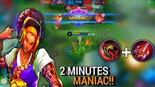 2 MINUTES MANIAC - WAR AXE NEW META BUILD | MLBB SEASON 21 MARKSMAN META? |  MASTER BODAK MLBB