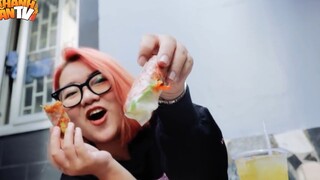 KỶ LỤC BÁNH TRÁNG CUỐN DÀI 1M GÂY BÃO GIỚI ĂN VẶT SÀI GÒN _ THÁNH ĂN TV