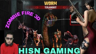 zombie fire 3D  melawan cacing zombie, makhluk yang paling ku benci