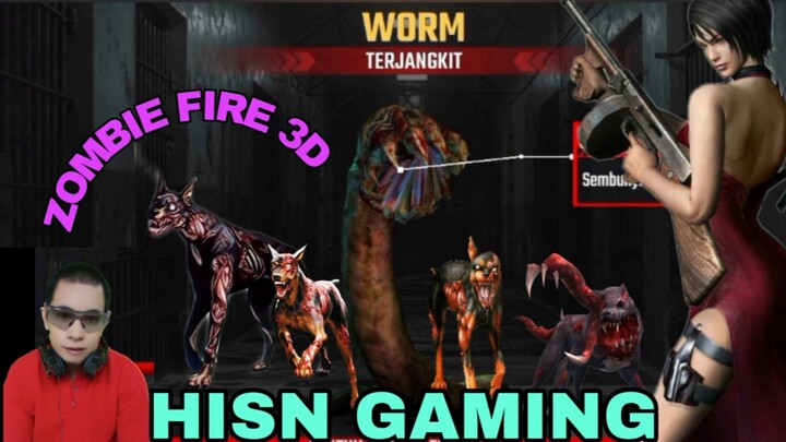 zombie fire 3D  melawan cacing zombie, makhluk yang paling ku benci