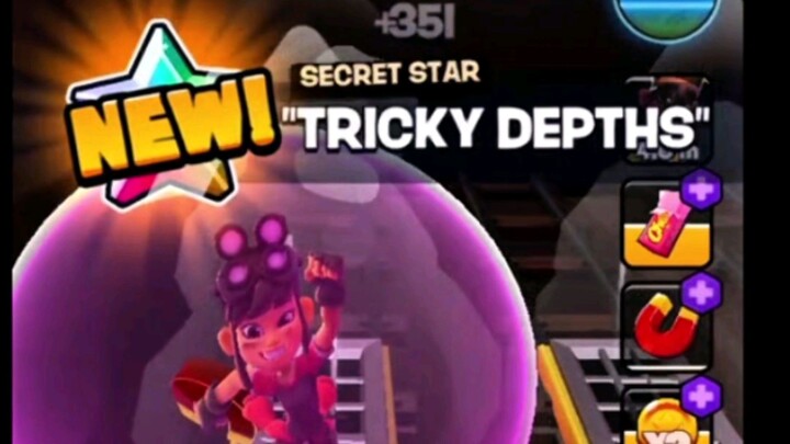 TRICKY DEPTHS Secret Star #subwaysurfercity #gaming #explore