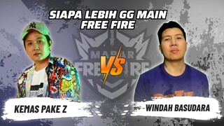 Kemas Pake Z vs Windah Basudara: Skill Siapa Lebih GG Main FF? | Mabar Free Fire Match 126 #short