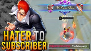 CHOU MAKES HATER A SUBSCRIBER AFTER THIS GAMEPLAY 🔥 | MLBB