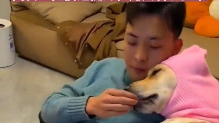 Dog: Since your wife isn’t with you, I’ll keep you company…