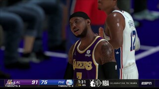 NBA2K22 FULL GAME HIGLIGHTS I LAKERS AT SIXERS I NBA Regular Season I January 27, 2022 I NBA 2k22