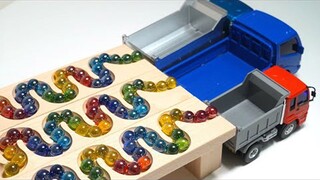 Children's educational toys building blocks track rainbow marble inclined dumper three consecutive