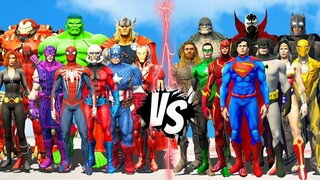 THE AVENGERS CLASSIC MARVEL COMIC VS JUSTICE LEAGUE CLASSIC DC COMIC - EPIC BATTLE