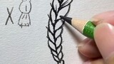 The correct way to draw braids, so that the drawing has soul