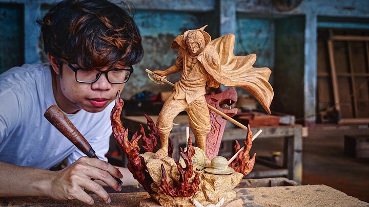 ONE PIECE: Shanks - Wood Carving with Chainsaw