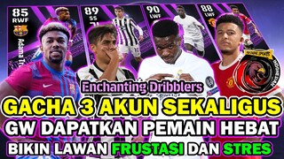 GW DAPATKAN PEMAIN HEBAT! GACHA 3 AKUN SEKALIGUS DAN BIKIN LAWAN FRUSTASI DAN STRES! NGAKAK! BANTAI!