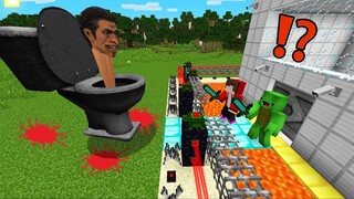SKIBIDI TOILET vs Security House Battle in Minecraft with JJ & Mikey  - Maizen Mizen Mazien  Parody