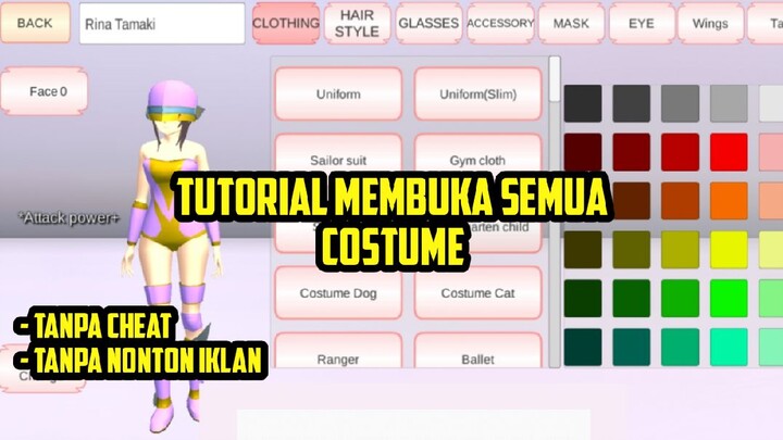 TUTORIAL UNLOCK COSTUME & ACC TANPA NONTON IKLAN | SAKURA SCHOOL SIMULATOR
