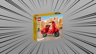 Animasi perakitan imersif murni, sepeda motor Lego Vespa