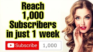 How to reach 1000 subscribers in just 1 week | small youtubers 2020