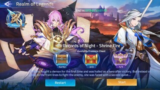 Records of Night - Shrine Fire (Realm of Legends) Walkthrough | Mobile Legends: Adventure