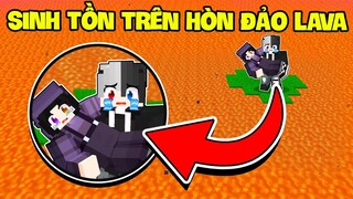 Noob Ruby Thử Thách 24h Sinh Tồn Trên HÒN ĐẢO LAVA KINH DỊ Trong Minecraft ?