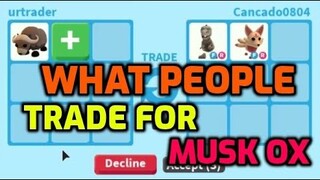 WHAT PEOPLE TRADE FOR MUSK OX ADOPT ME CHRISTMAS 2020 (FOR NEON MUSK OX, MEGA NEON MUSK OX)