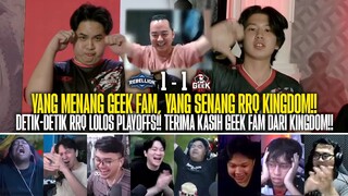 TERIMA KASIH GEEK FAM, RRQ HOSHI LOLOS PLAYOFFS!! REAKSI STREAMER REBELLION 1-1 GEEK FAM MPL ID S13!