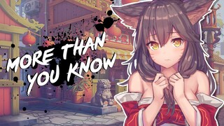 Nightcore - More Than You Know | Lyrics