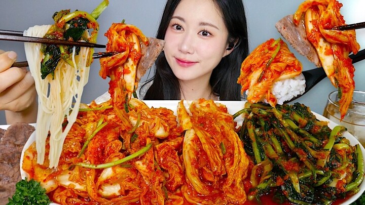 [ONHWA] Kimchi + boiled beef tendon chewing sound!