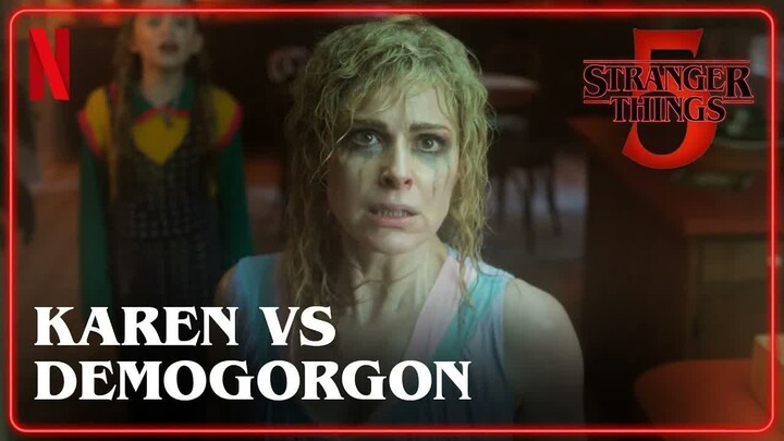 Stranger Things 5 ｜ Karen Fights a Demogorgon With Her Wine (official clip)