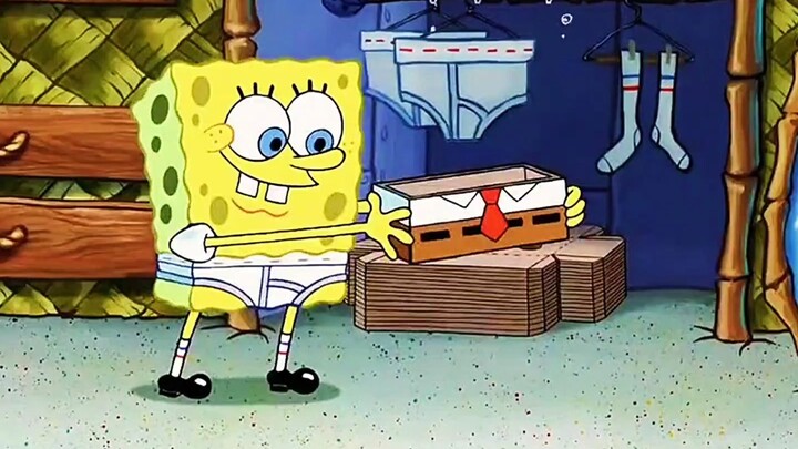 Apa yang sedang dilakukan SpongeBob?