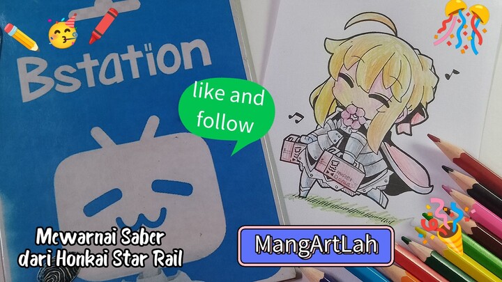 Mewarnai Saber dari Honkai Star Rail