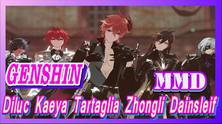 [Genshin, MMD] Grup pria Teyvat "LOCO" Diluc, Kaeya, Tartaglia, Zhongli, Dainsleif