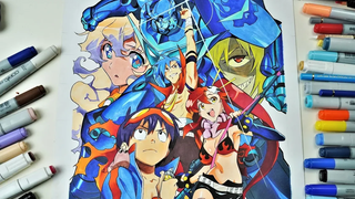 มหากาพย์การวาดภาพปกมังงะ Gurren Lagann Tengen Toppa Gurren Lagann