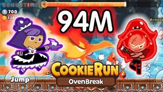 Cookierun OvenBreak 94M คุกกี้แบล็คเบอร์รี่ + คุกกี้ซอสพริก feat. นกฟินิกซ์เวล 4