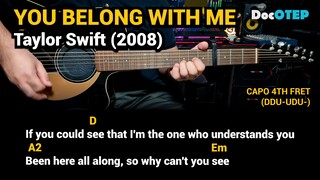 You Belong With Me - Taylor Swift (2008) Easy Guitar Chords Tutorial with Lyrics