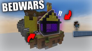 BEDWARS XÂY NHÀ HẮC DIỆN THẠCH BẢO VỆ GIƯỜNG !!* NHÀ HẮC DIỆN THẠCH KHÔNG LỒ (MINECRAFTBEDWARS)