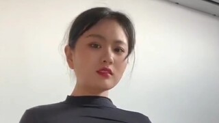 Beautiful girl livestreams dancing