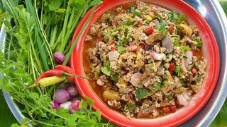 ลาบไก่บ้าน สูตรเด็ดโบราณ ไก่นุ่ม ไม่กระด้าง ไม่จับกันเป็นก้อน