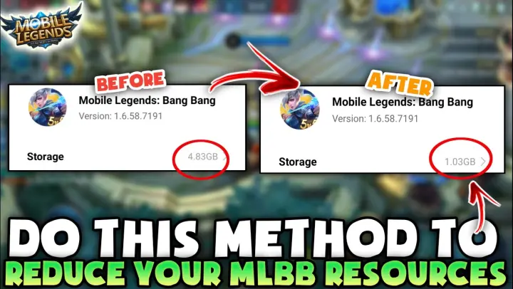 Reduce Mobile Legends Resources Storage || Remove High Graphics Animation - Reduce Up To 3GB!!!