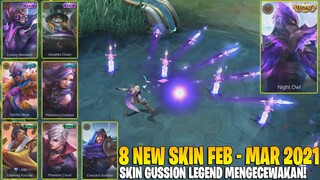 9 NEW SKIN FEB - MAR 2021 | SKIN LEGEND GUSSION KUALITAS SKIN ELITE! MOONTON TERLALU BERCANDA!