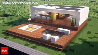 Cute modern house in Minecraft (Tutorial)