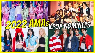 2022 American Music Awards KPOP NOMINATIONS