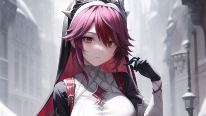Cosplay Rosaria Genshin impact ini bikin candu