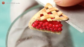 Polymer clay cherry pie earrings