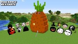 SURVIVAL PINEAPPLE SPONGEBOB HOUSE WITH 100 NEXTBOTS in Minecraft - Gameplay - Coffin Meme