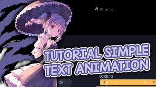Tutorial Simple Animation Text for Style Typography AMV - Alight Motion