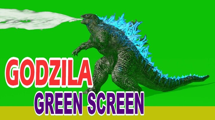 Godzilla atomic breath greenscreen animation