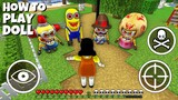 HOW TO PLAY AS DOLL in SQUID GAME - MINECRAFT Minions family vs Scary Minion.exe