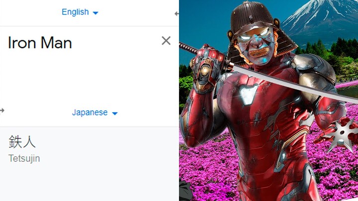 Iron Man in different languages meme