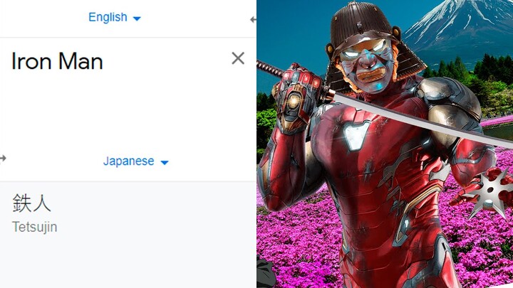 Iron Man in different languages meme
