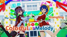 Hu Tao & Xiangling - Colorful × Melody (カラフル×メロディ)【ちーむ】[60fps/4k/原神/Genshin Impact]